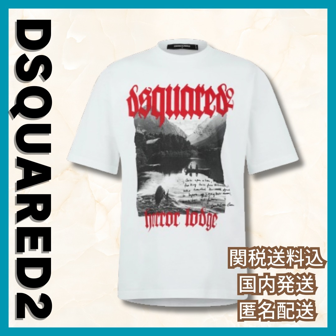 新作コレクション【DSQUARED2】GOTHIC PRINT LOOSE FIT T-SHIRT