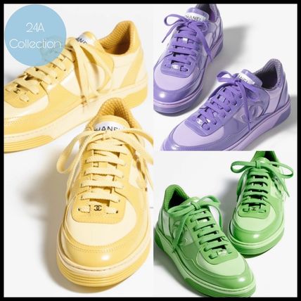 【爽やか春カラー♪】CHANEL ライトグリーンスニーカー グリーン（緑）系 CHANEL(シャネル) スニーカー(レディース