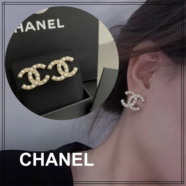 可愛い【CHANEL】CCロゴピアス パール ギフトにも