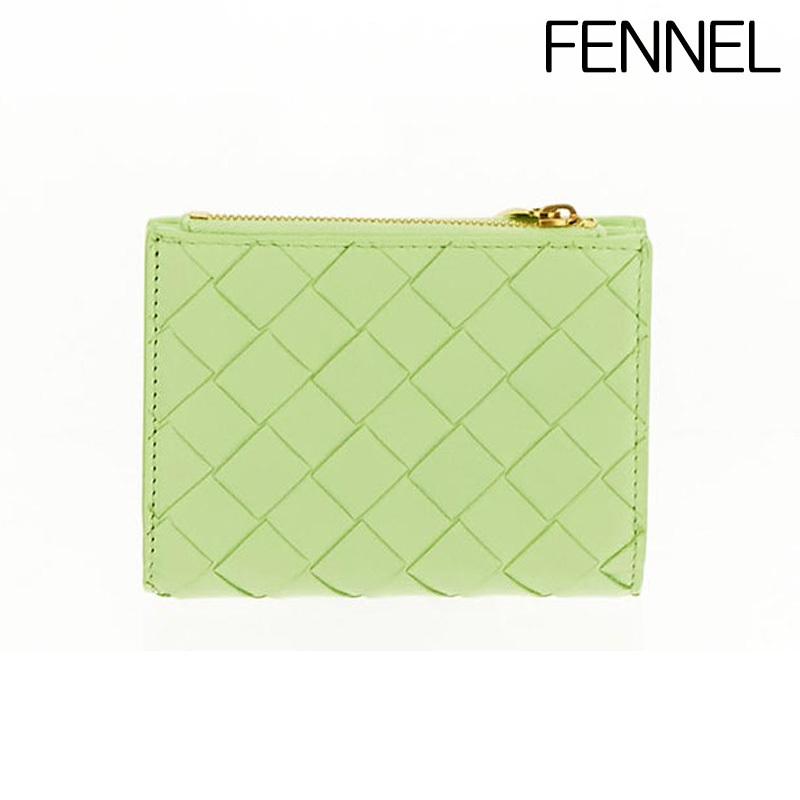 折りたたみ財布 INTRECCIATO BI-FOLD SMALL WALLET Bi-Fold Intrecciato Small Wallet travertine/new sage