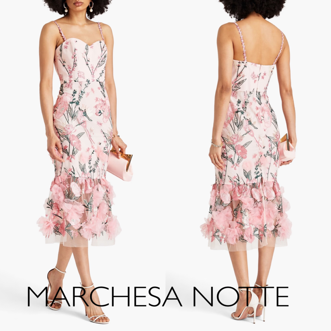 花柄★チュール★ジャガード★ワンピース★ MARCHESA NOTTE