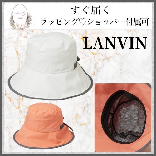 【上品なシンプルで合わせやすい♪】ランバン レインハット