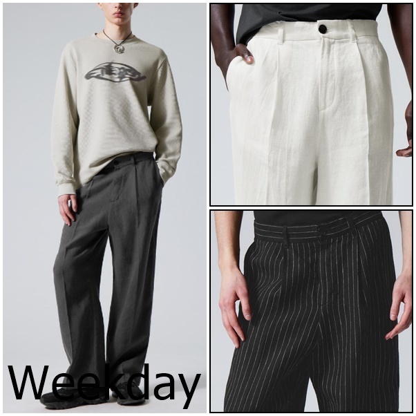 ☆WEEKDAY☆ Uno Loose Linen Suit Trouser パンツ スーツ