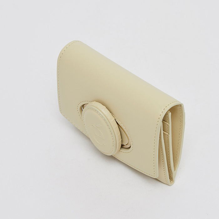 韓国人気財布【Archivepke】 Oval Wallet バターカラー◇送料込