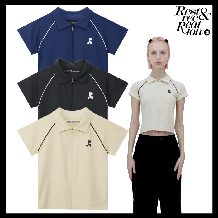 関税/送料込★Rest&Recreation★COLLAR ZIP-UP TOP