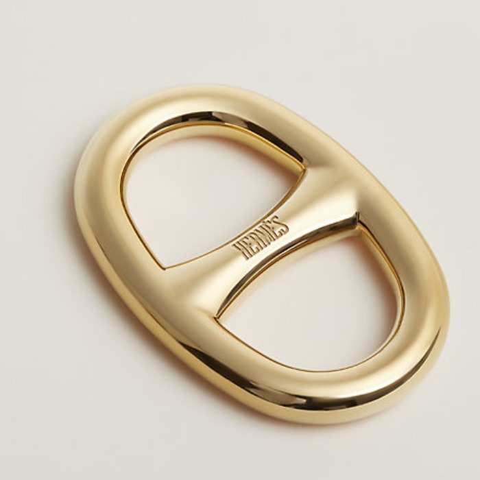 ワンポイントに【HERMES】スカーフリング 《シェーヌダンクル》