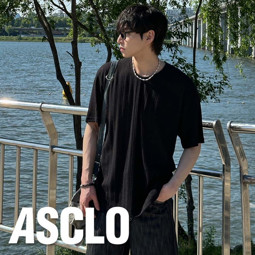 Tシャツ・カットソー ASCLO Tow Short Sleeve Knit T (5color)