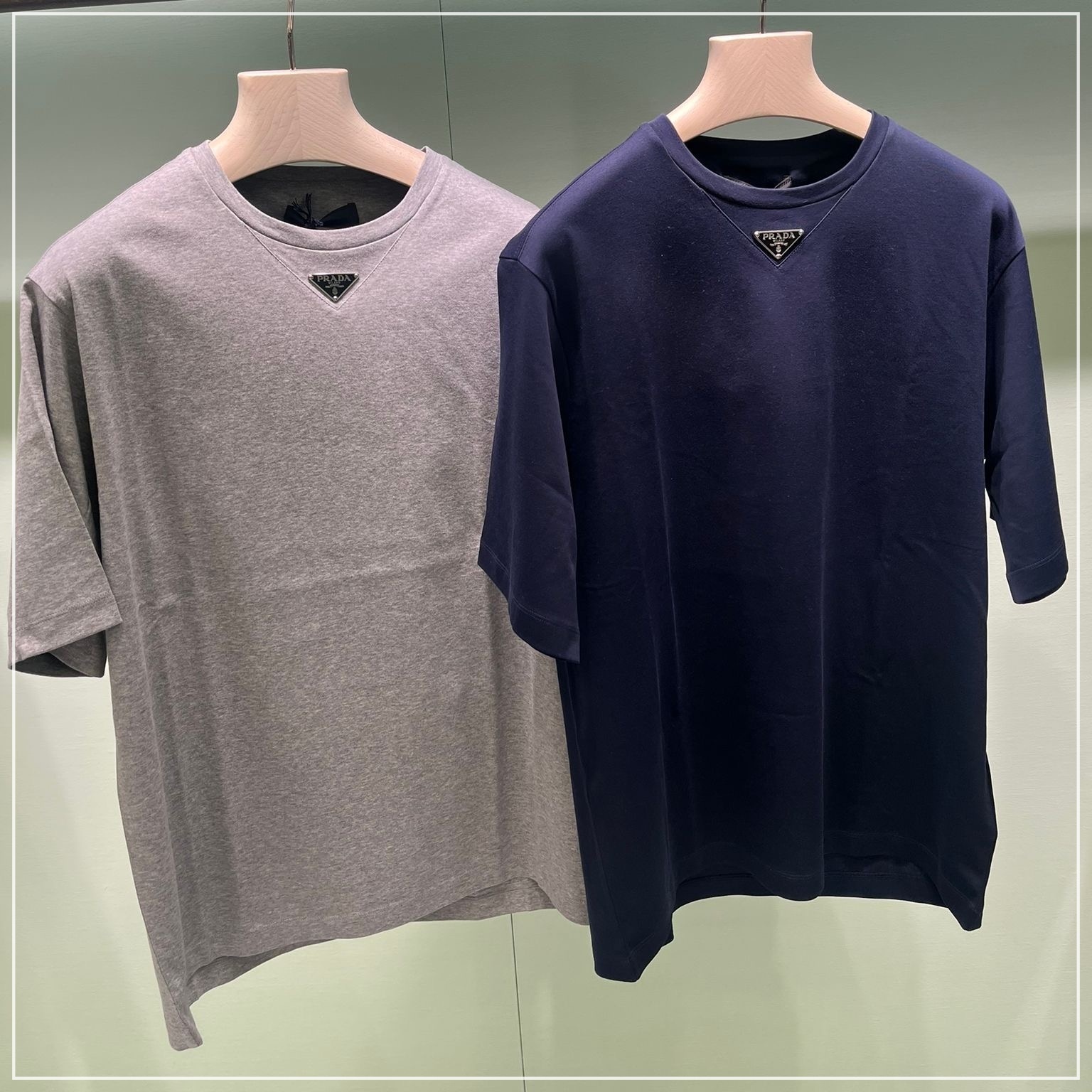 大人気 PRADA◆コットン 半袖Tシャツ オーバーサイズ ロゴ 5色