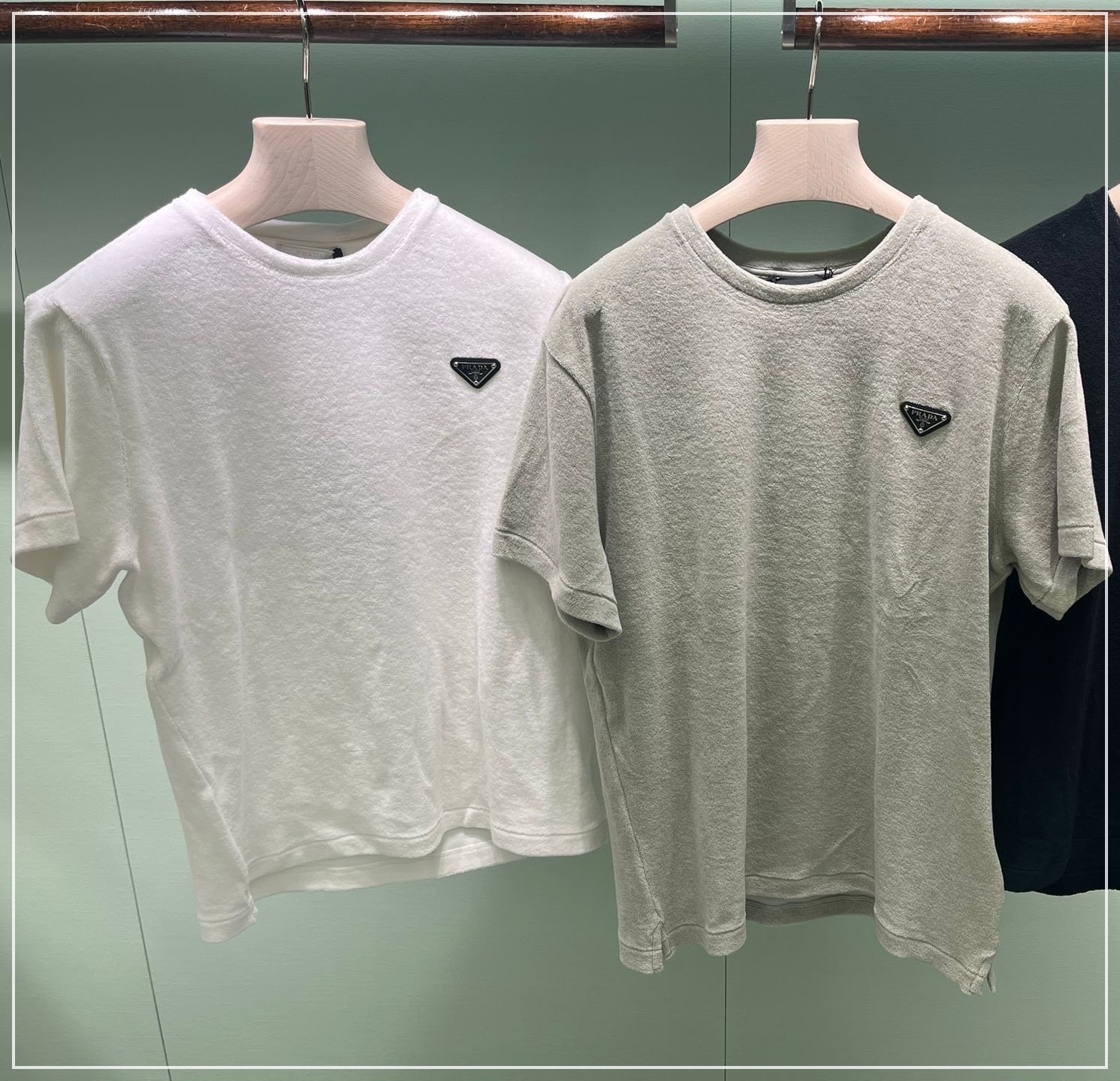 大人気 PRADA◆コットンテリー 半袖Tシャツ ボックスフィット