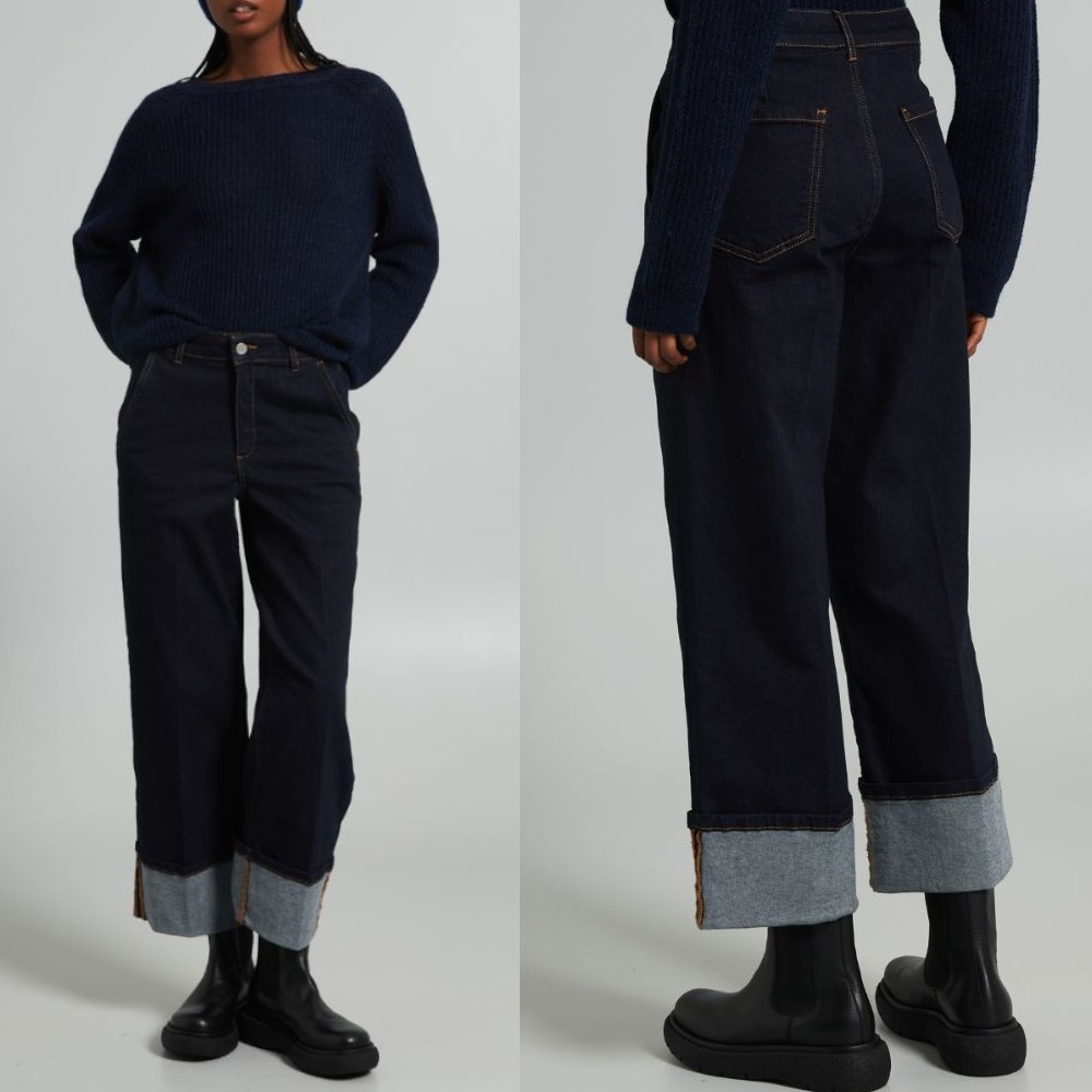 [ Acne Studios ] ベルト付きローライズワイドレッグジーンズ ACNE STUDIOS】ベルト付き ローライズ ワイドレッグ ジーンズ