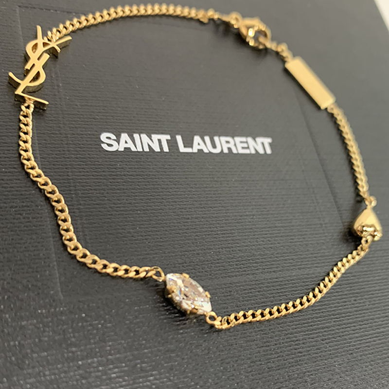 SAINT LAURENT] 24SS YSL オピウム ハート ブレスレット (Saint
