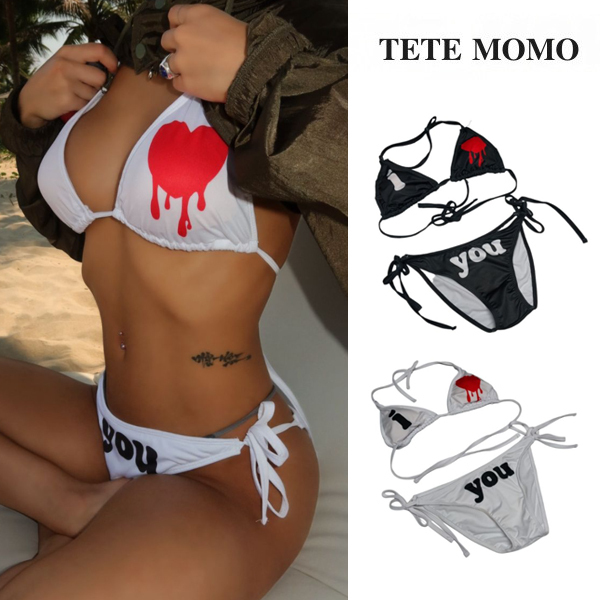 【TETEMOMO】You Love Me Halterneck Bikini ★2color
