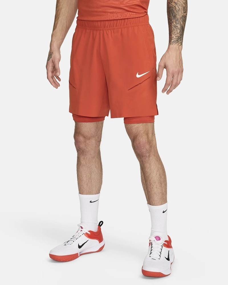 NIKE Court Slam テニスTシャツ&ショーツ 上下 Rust Factor テニス