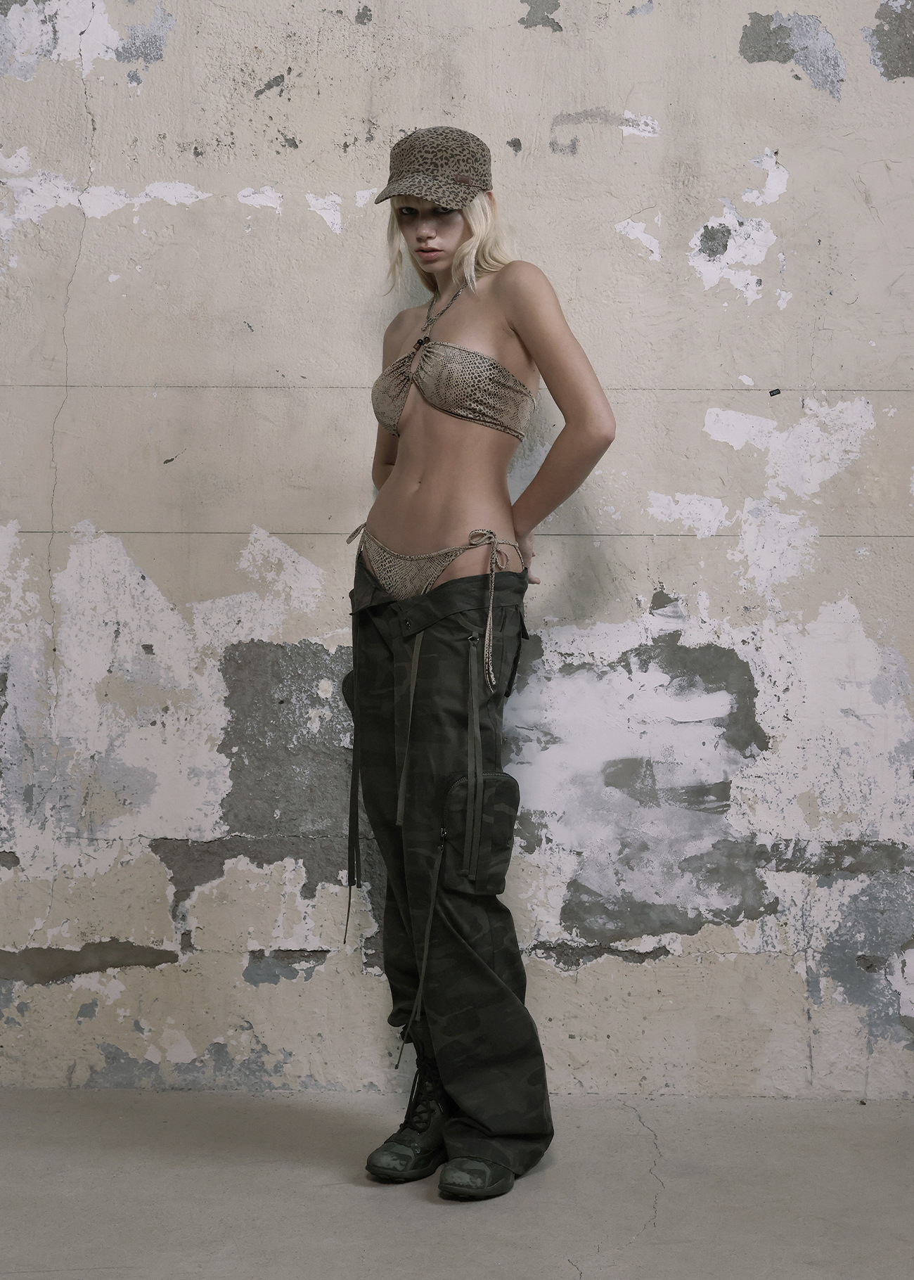 《bohemian seoul》 (UNISEX) POUCH POCKET CARGO WIDE PANTS