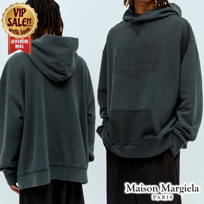 【MAISON MARGIELA】 リバースロゴ フード付きスウェットシャツ