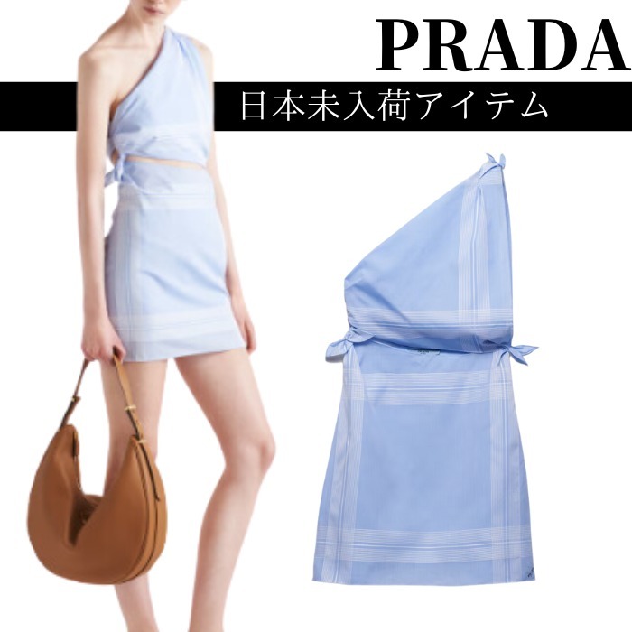 ◆直営店◆【PRADA】コットン ミニドレス コットン ミニドレス(X233K401)｜阪急百貨店公式通販サイト