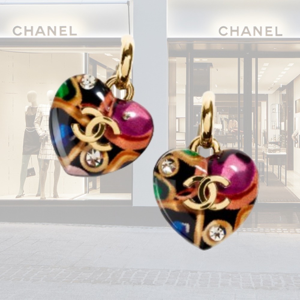 【CHANEL】 【シャネル】 ピアス エレガント ハート型