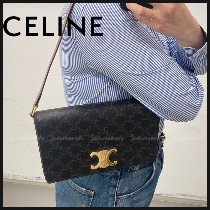 【CELINE】大人気 トリオンフ ショルダーバッグ モノグラム