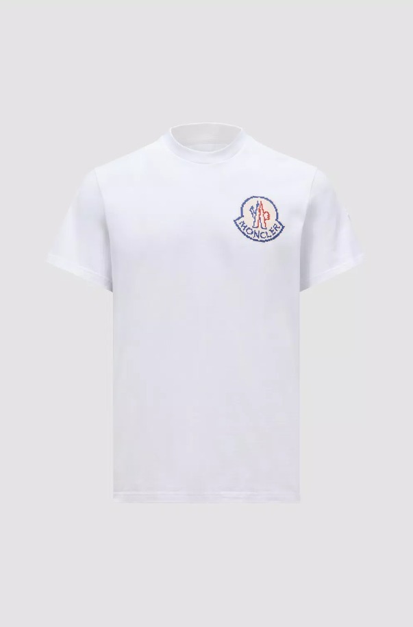 MONCLER 2024/25秋冬新作 ロゴパッチ付 クルーネック半袖Tシャツ