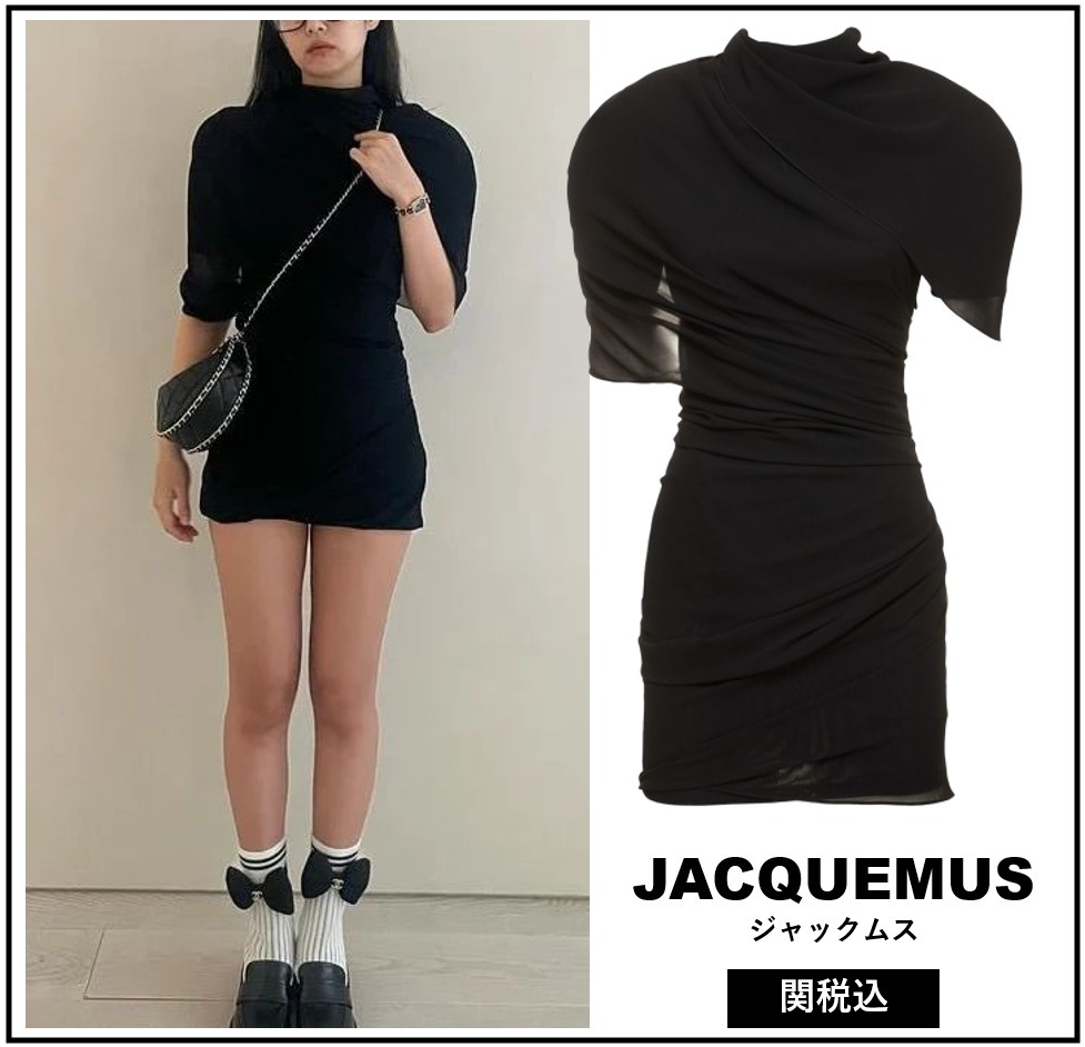 【JACQUEMUS】BLACKPINK ジェニー着用 La Robe Castagna ドレス BLACKPINKジェニー着用【Jacquemus】La Robe Castagnaミニドレス