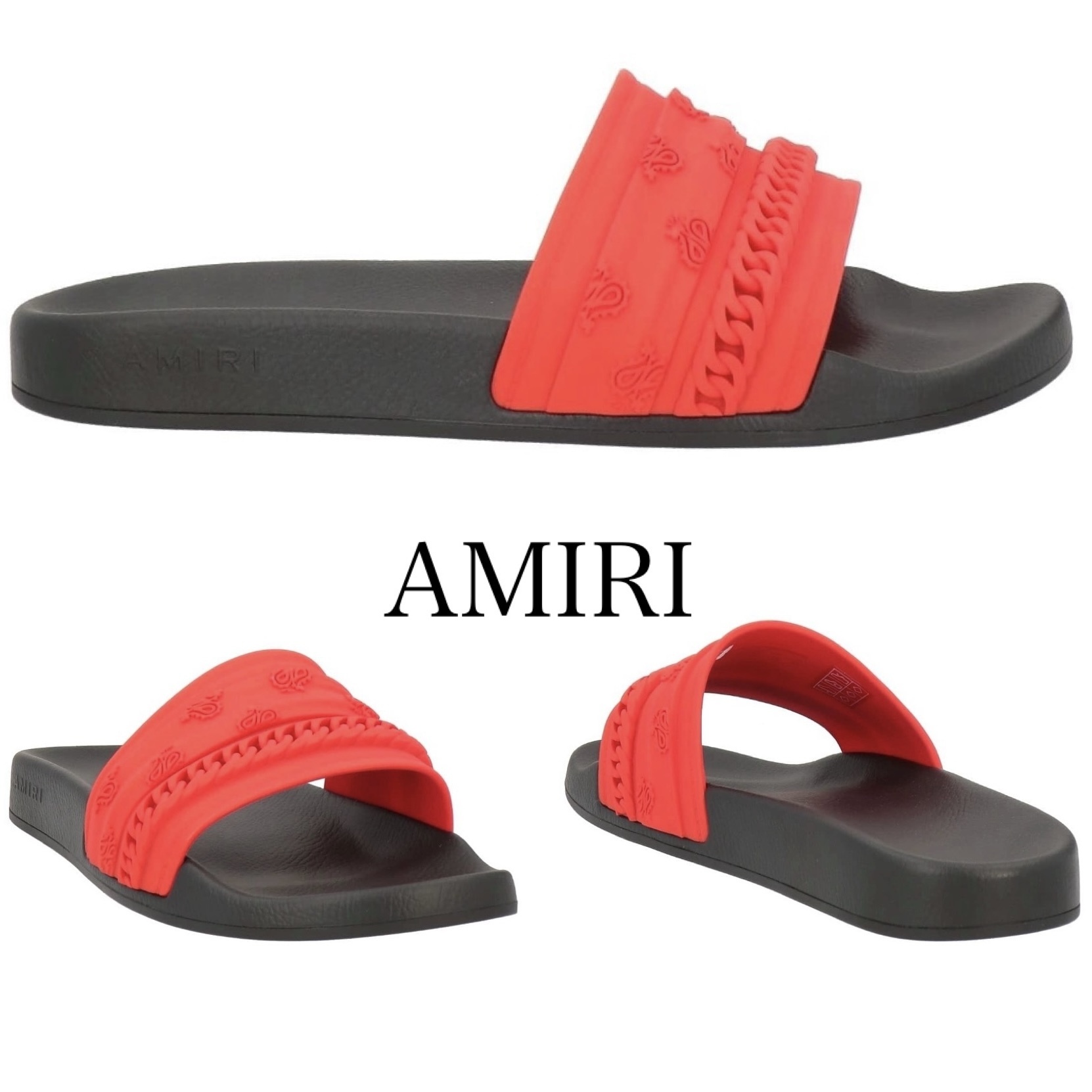 【AMIRI】ロゴ ラバー サンダル *送料/関税込み* AMIRI(アミリ) ラバーサンダル ホワイト サイズ 42｜【公式