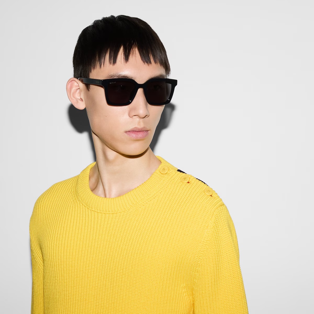 ◆GUCCI 24SS 最新作◆インターシャ コットンセーター/Yellow◆ 24-25 新作 グッチ インターシャ パターン コットン セーター 黄