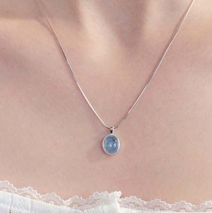正規品・関税込み◆HEI◆aquamarine cabochon necklace