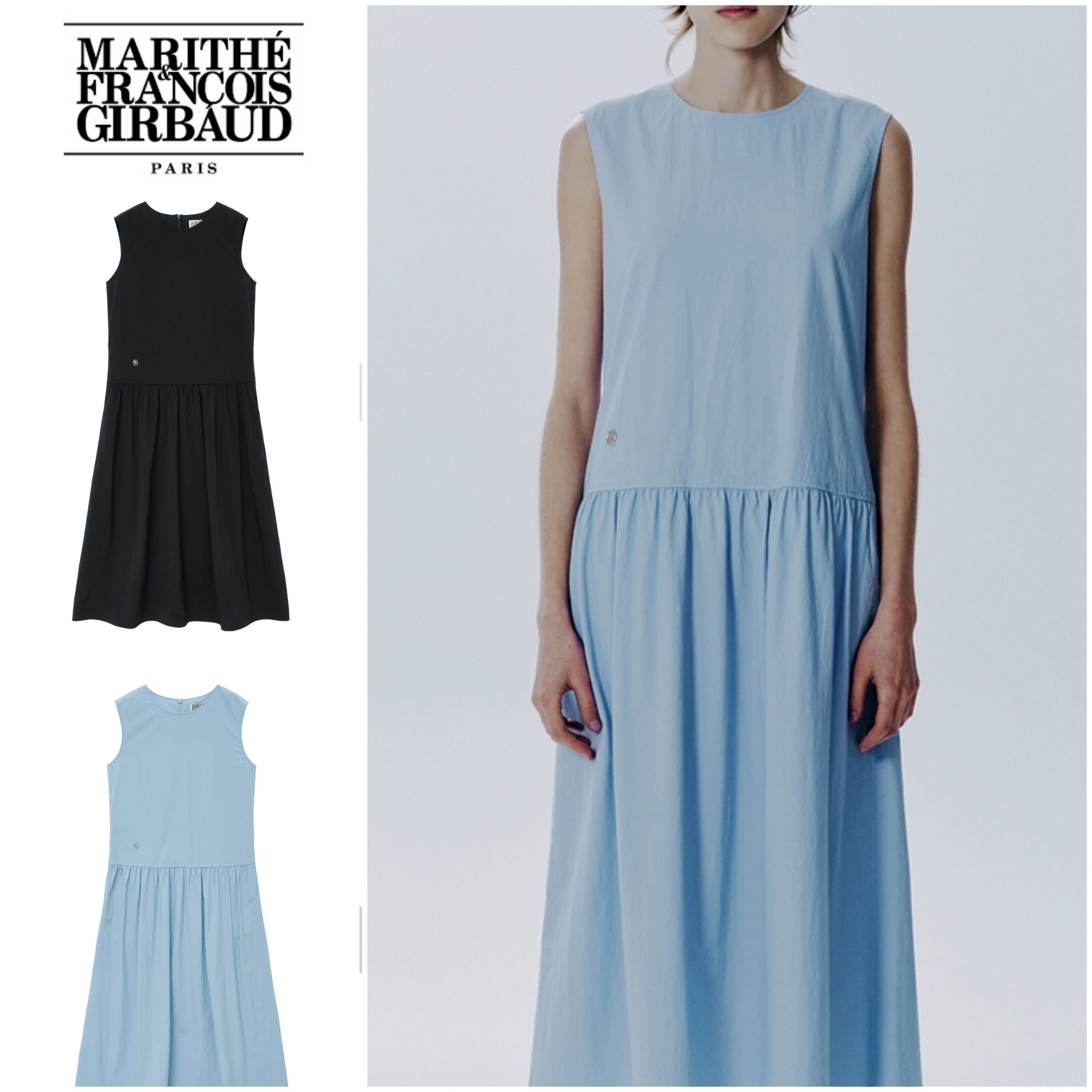 さらに100円引き◆MARITHE◆W NYLON SLEEVELESS MAXI DRESS