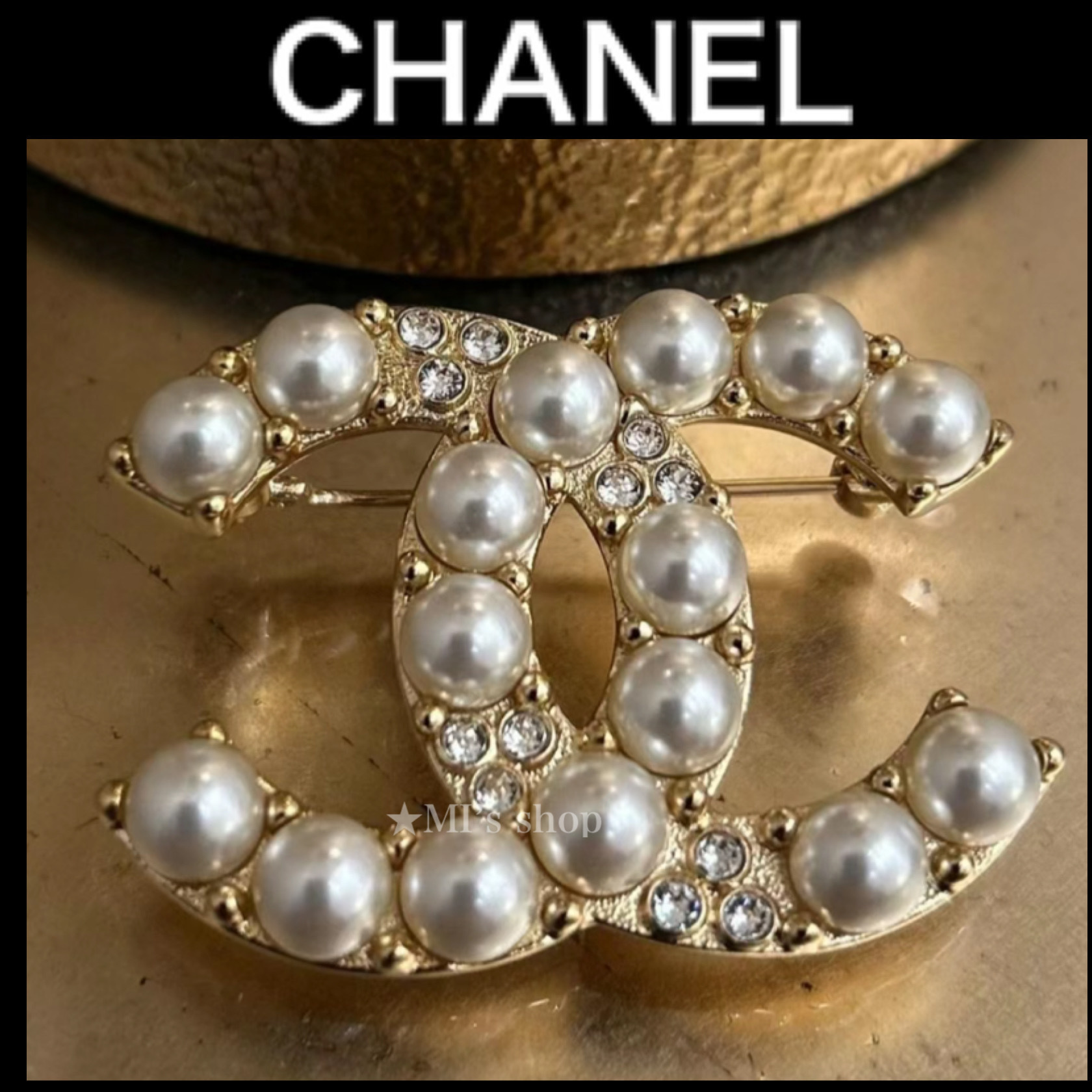 【エレガント】CHANEL ブローチ パール
