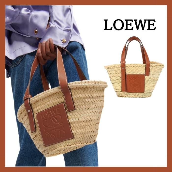 【LOEWE】大人気☆ 小さなレザートリムのバスケットトート