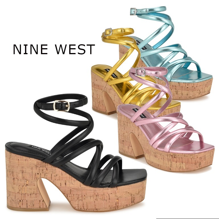 【大特価】Nine West Corke Platform Wedge Strappy サンダル