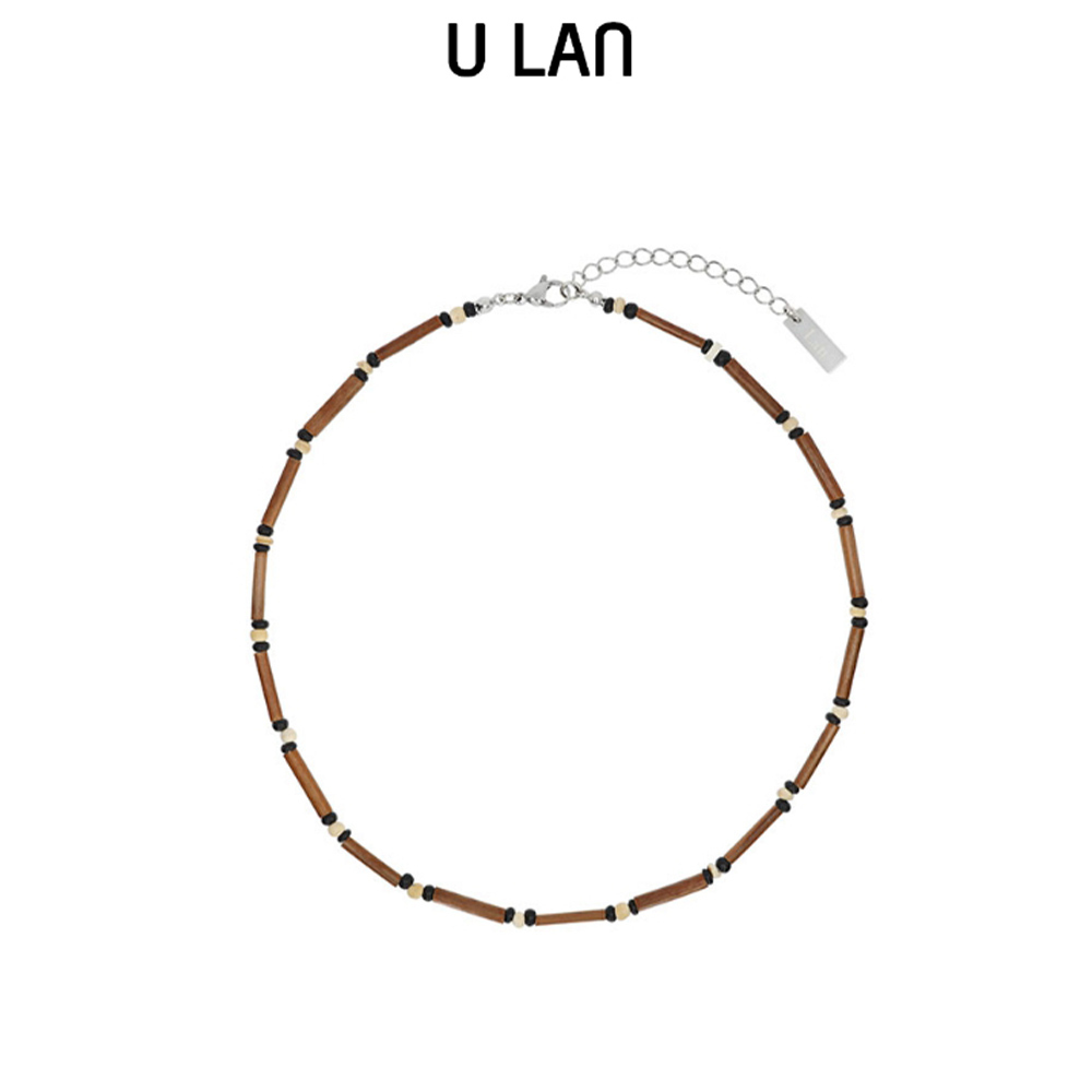 【U LAN】24SS★ [LAN ARCHIVE] Millet Wood Stick Necklace