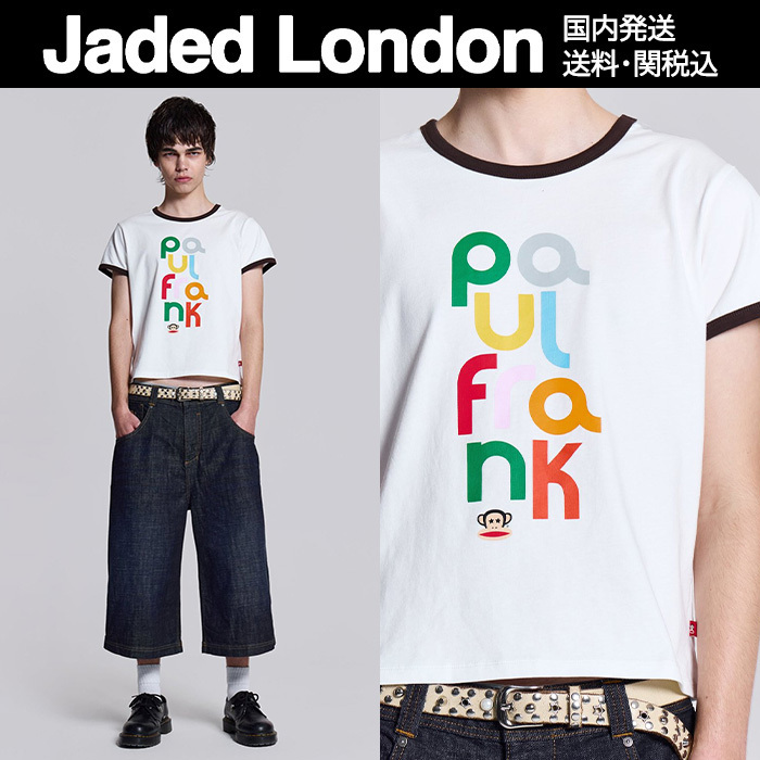 大人気！Jaded London★Paul Frank Spellout Ringer Tシャツ