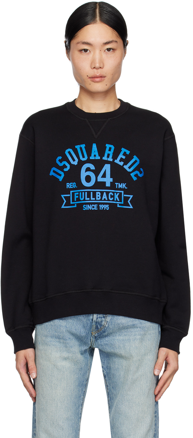 【関税込み】Dsquared2 ブラック D2 Cool スウェットシャツ