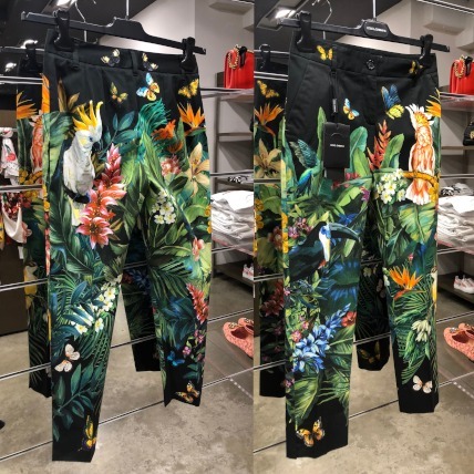 Dolce & Gabbana トロピカルプリント コットパンツ