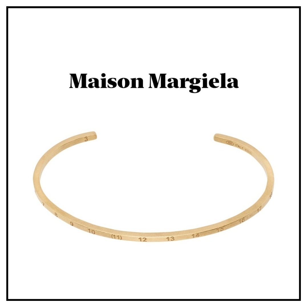 セール【Maison Margiela】ゴールド Numerical カフブレスレット