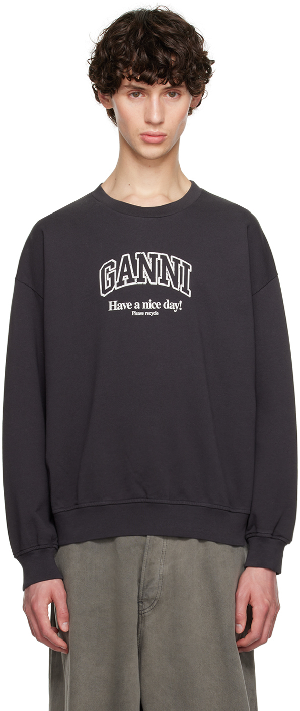 【関税込み】GANNI ブラック Isoli スウェットシャツ