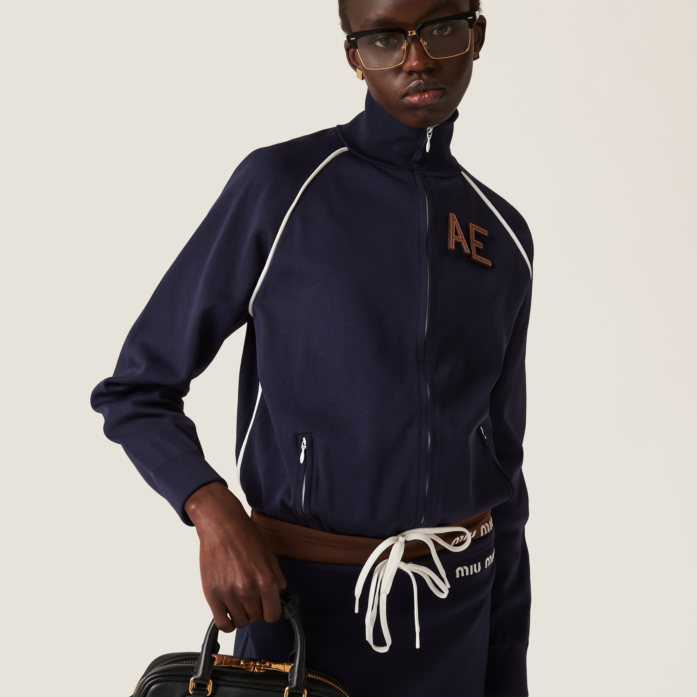 《送料無料》 MIU MIU Nylon miniskirt