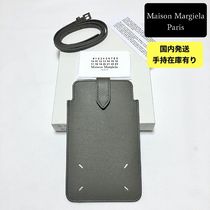 国内発送 マルジェラ 22aw ミニポーチ フォンポーチ グレー 牛革