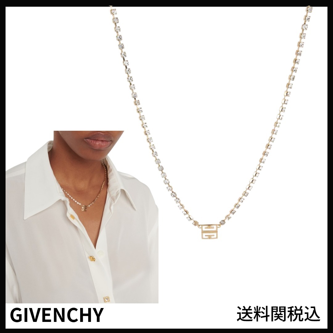 送料関税込★GIVENCHY★4G スワロフスキークリスタルネックレス