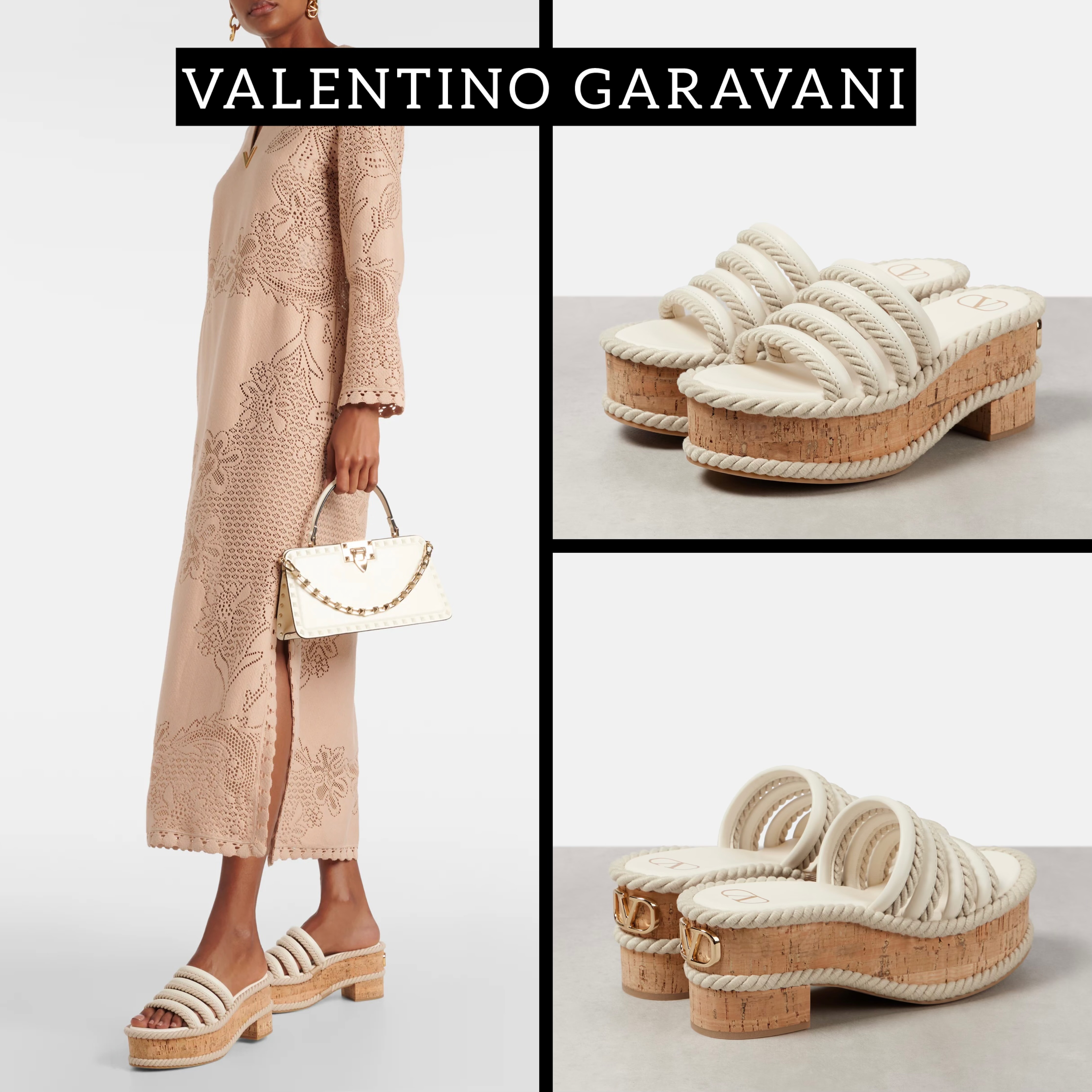☆関税込☆【VALENTINO GARAVANI】VLogo leather platform mules