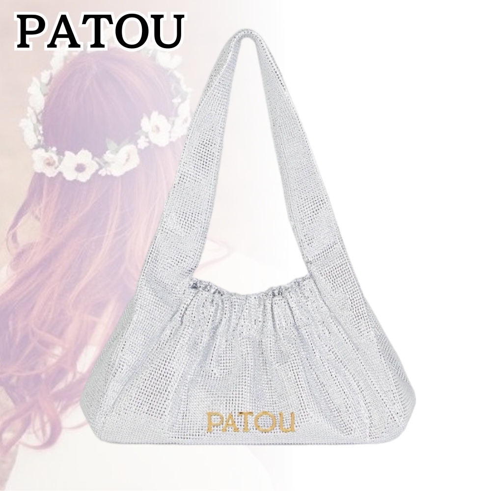【個性的で可愛い♪】PATOU ディテールサテン Le Biscuit バッグ Patou | サテン Le Biscuitバッグ
