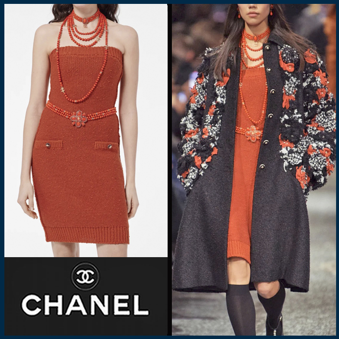 CHANEL 23/24 Metiers d’art LOOK21 ドレス ウール DHL 直営店