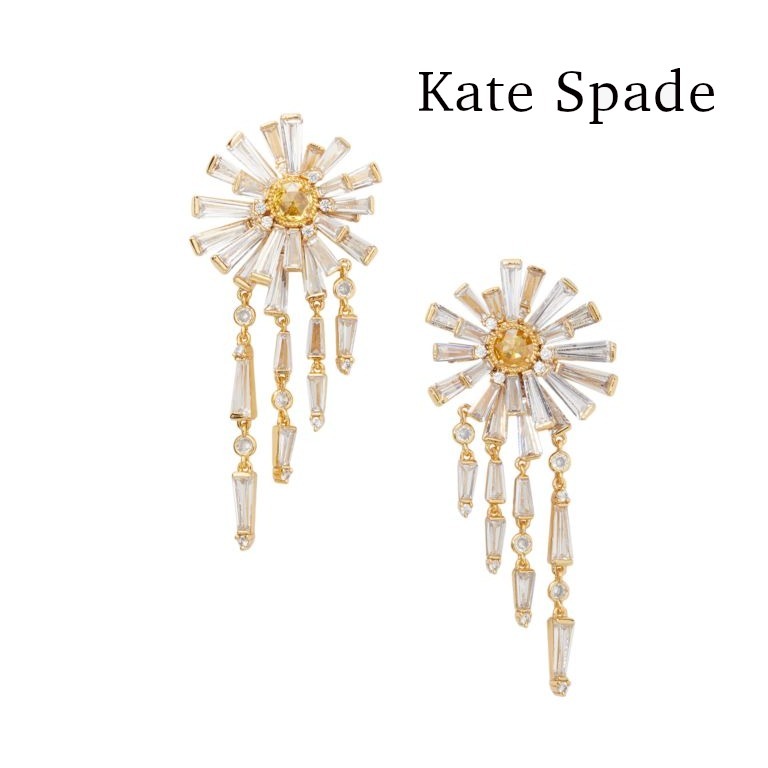 【大セール】 Kate Spade Sunny Goldtone & Cubic ピアス