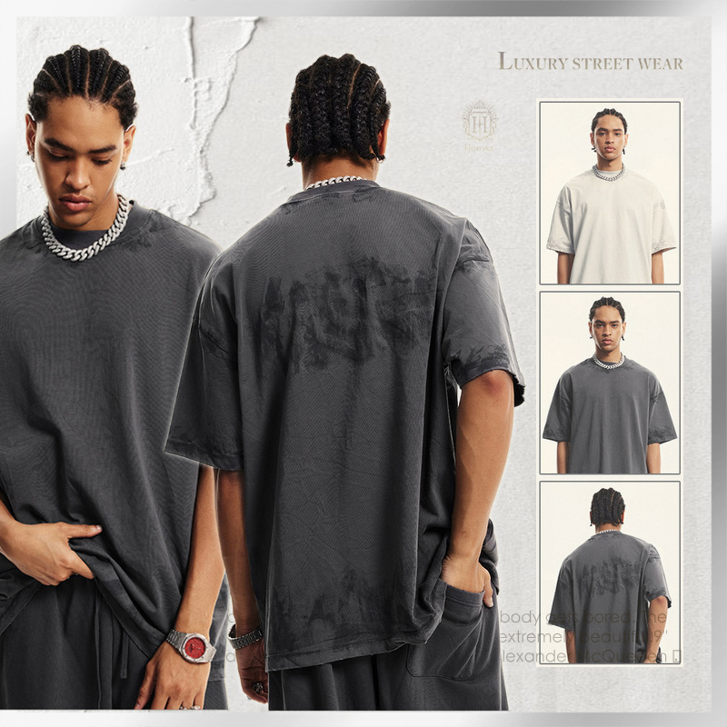 Tシャツ・カットソー Luxury Street Wear washed vintage niran short s be unisexual
