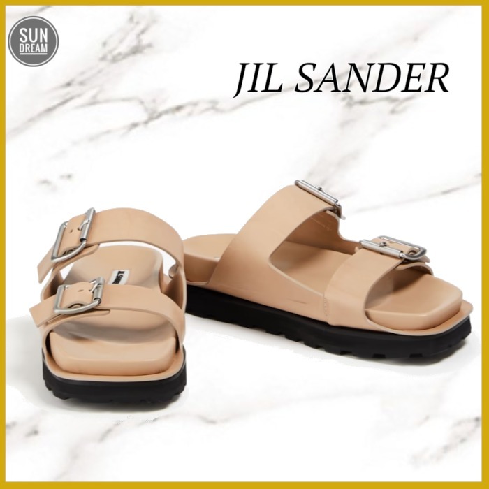 ☆JIL SANDER☆バックル付き レザー サンダル