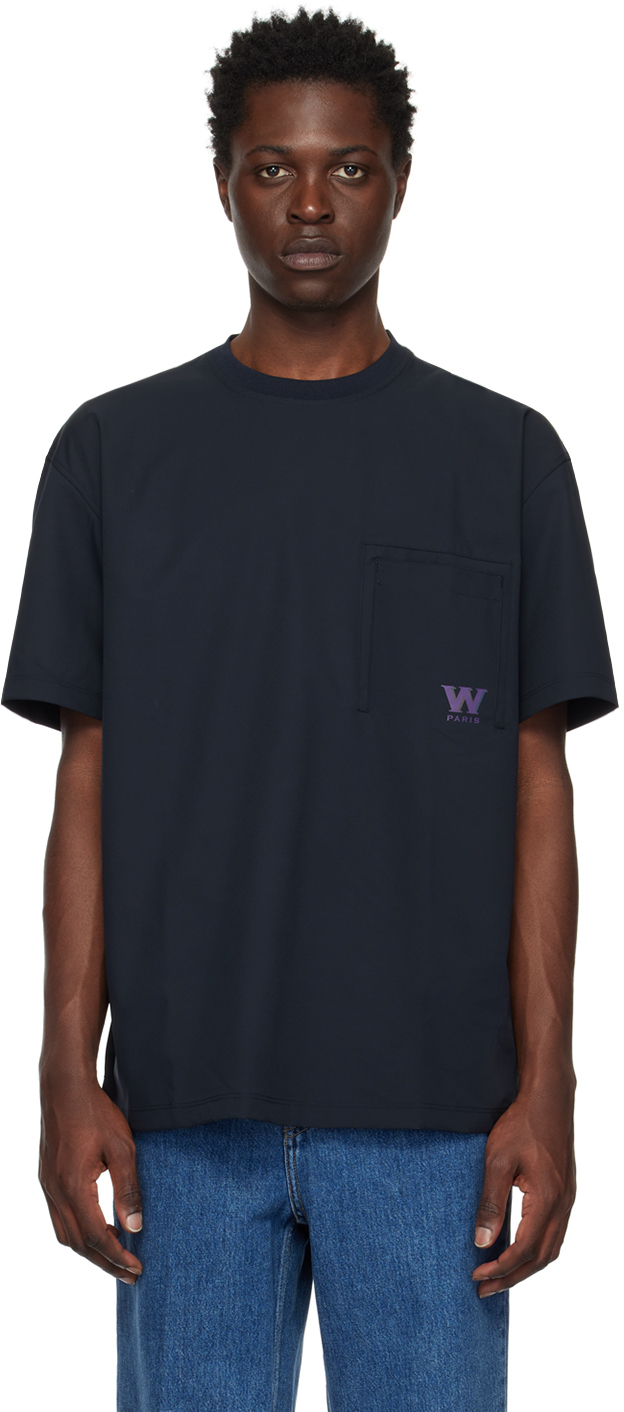【関税込み】WOOYOUNGMI ネイビー パッチポケット Tシャツ