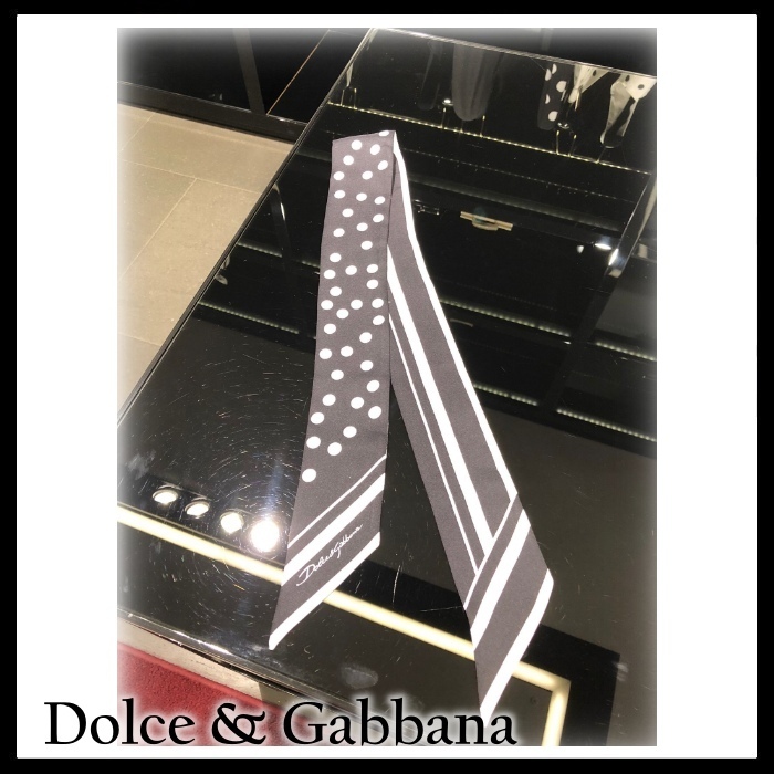 Dolce & Gabbana バンドゥスカーフ ツイル ドットプリント