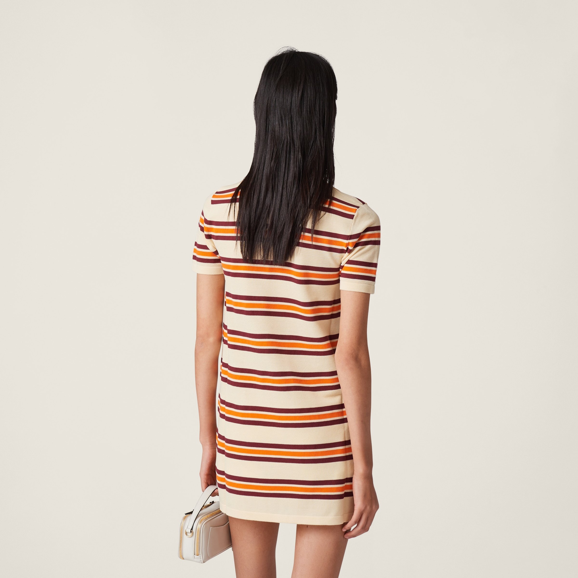 《送料無料》 MIU MIU Silk and cotton polo dress