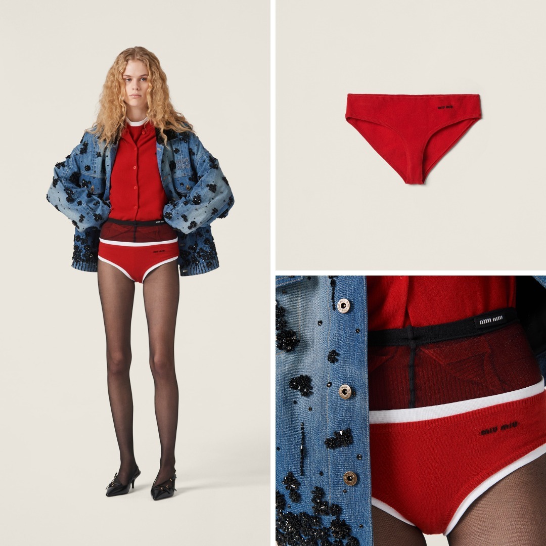 《送料無料》 MIU MIU Cashmere panties